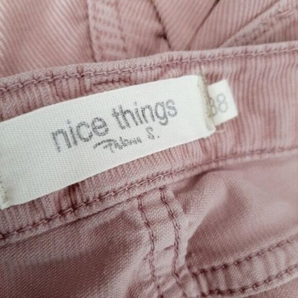NICE THINGS Corduroy Skinny Pants Pink Sz S - Picture 9 of 10